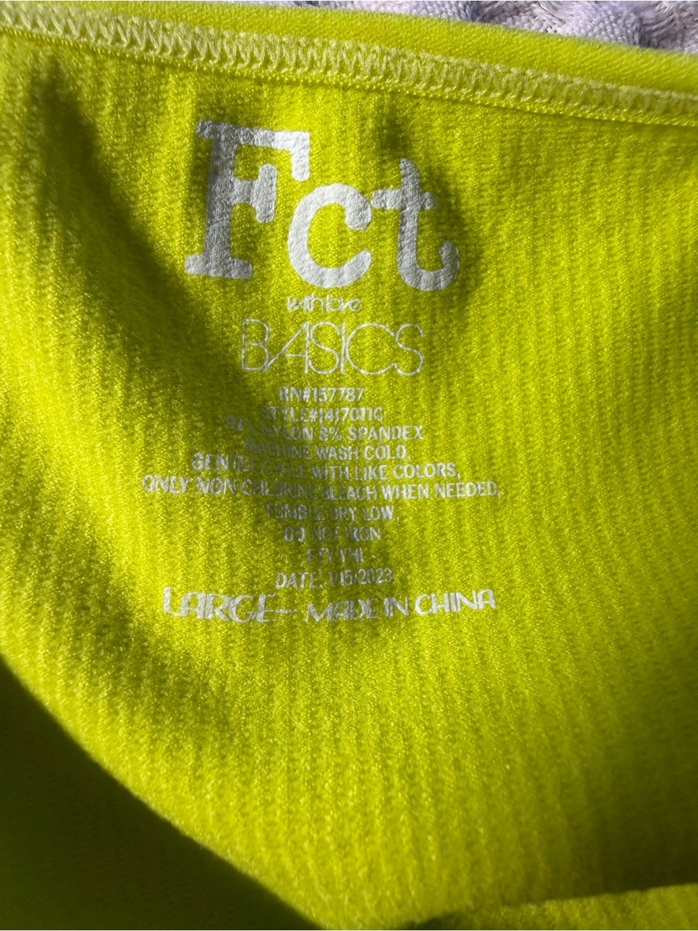 Bright Yellow Ribbed Chain-Strap Crop Cami - Picture 2 of 4